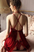 Lace mesh transparent suspender skirt
